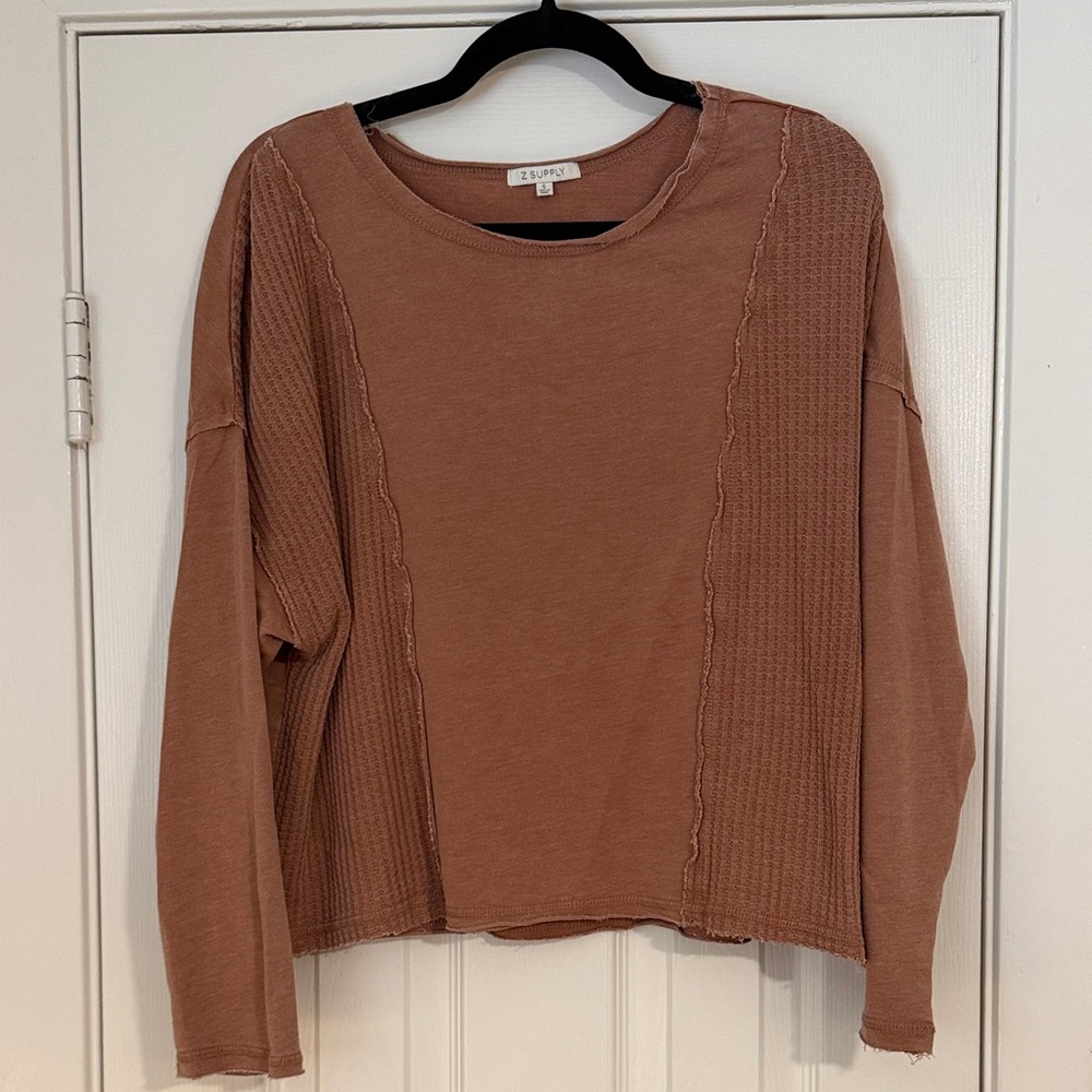 Z SUPPLY Women's Mauve Long Sleeve Top
